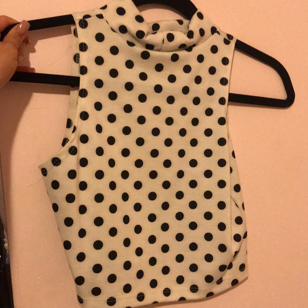 Polka dot crop top